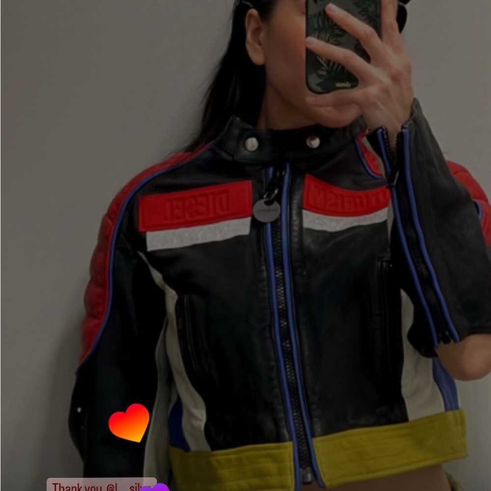 Brand new diesel cropped leather jacket size xs - Picture 6 of 6